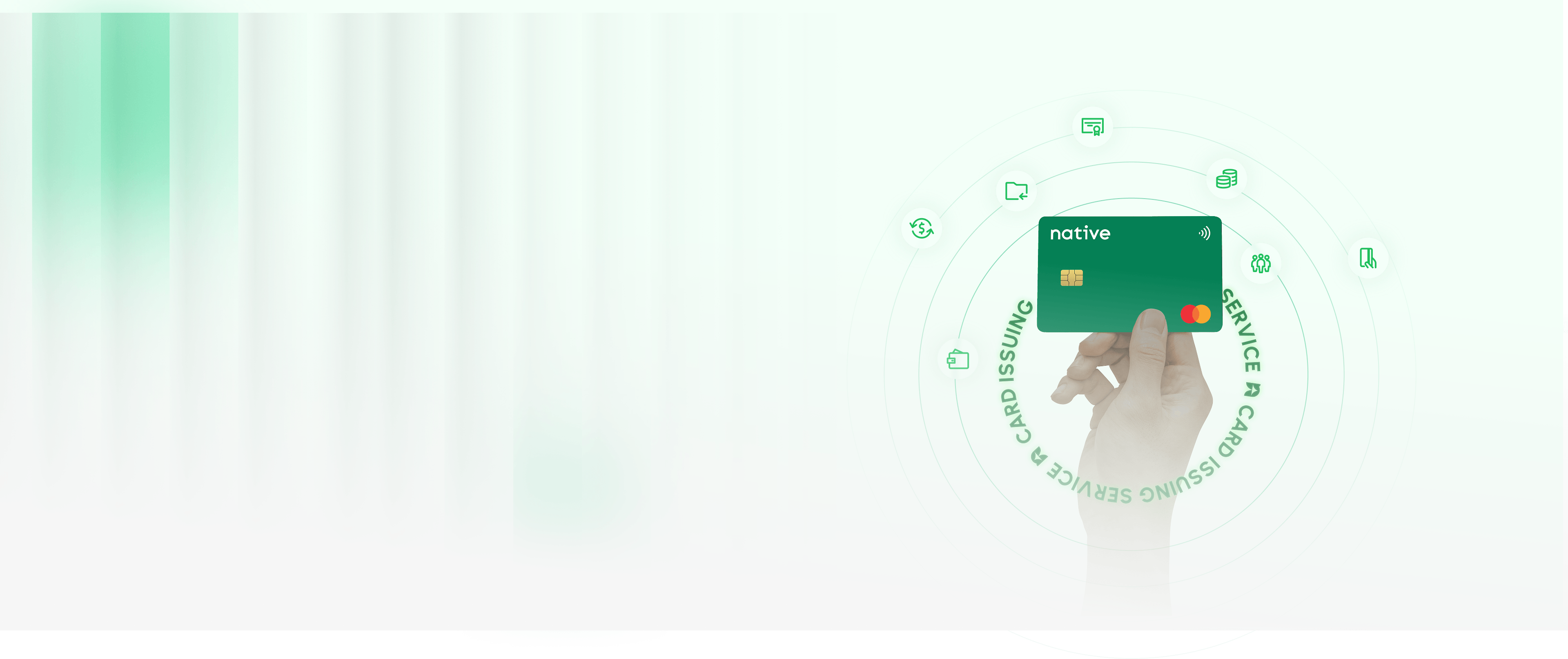 Card issuing hero background